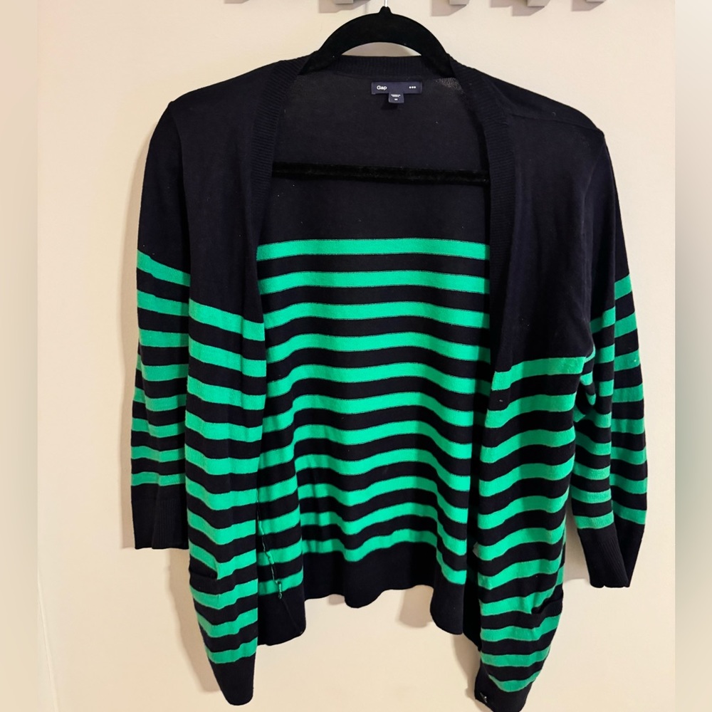 Gap - Summer/Spring Green and Navy Cardigan